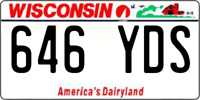 WI license plate 646YDS