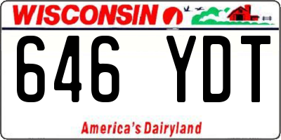 WI license plate 646YDT
