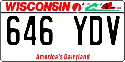 WI license plate 646YDV