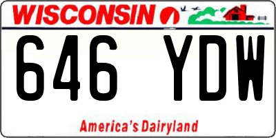 WI license plate 646YDW