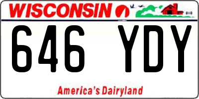 WI license plate 646YDY