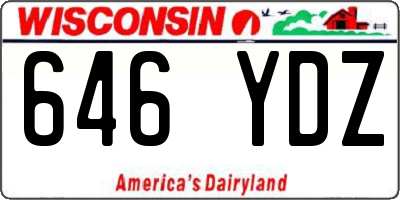 WI license plate 646YDZ