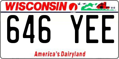 WI license plate 646YEE
