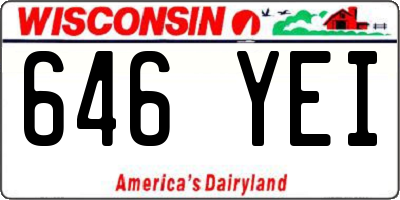 WI license plate 646YEI