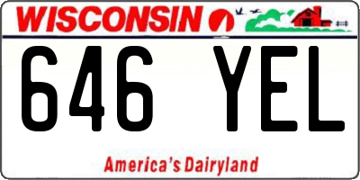 WI license plate 646YEL