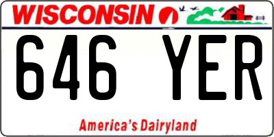 WI license plate 646YER