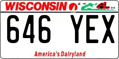 WI license plate 646YEX