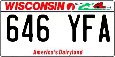 WI license plate 646YFA