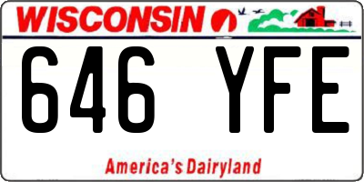 WI license plate 646YFE