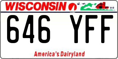WI license plate 646YFF