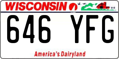 WI license plate 646YFG