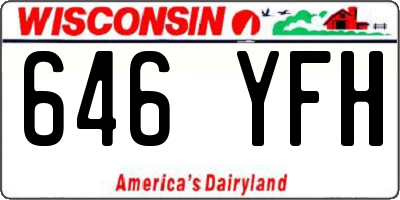 WI license plate 646YFH