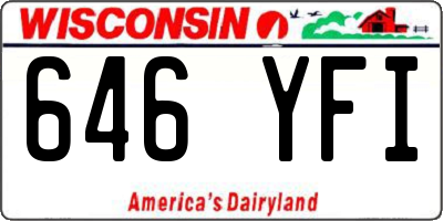WI license plate 646YFI