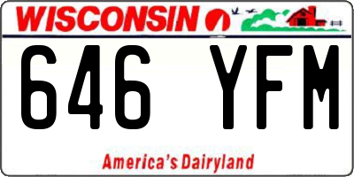 WI license plate 646YFM