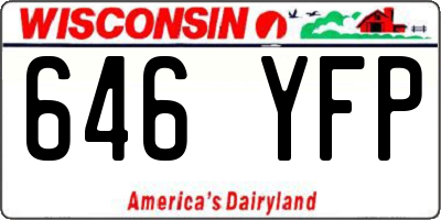 WI license plate 646YFP