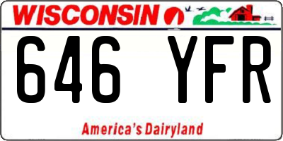 WI license plate 646YFR