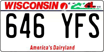 WI license plate 646YFS