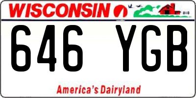 WI license plate 646YGB