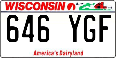 WI license plate 646YGF
