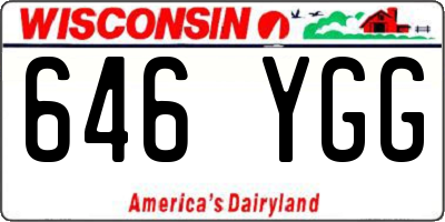 WI license plate 646YGG