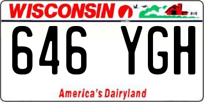 WI license plate 646YGH