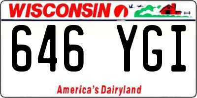 WI license plate 646YGI