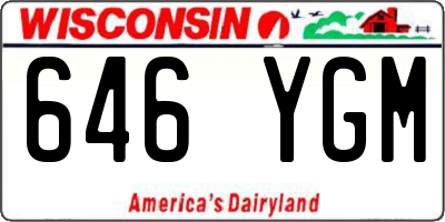 WI license plate 646YGM