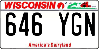 WI license plate 646YGN