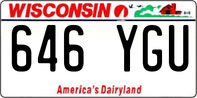 WI license plate 646YGU