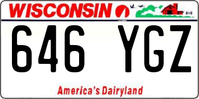 WI license plate 646YGZ
