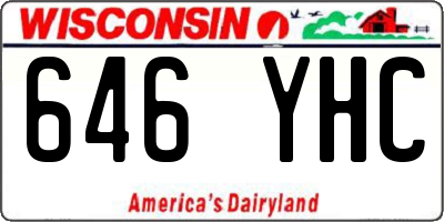 WI license plate 646YHC