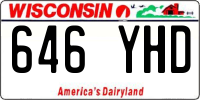 WI license plate 646YHD