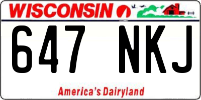 WI license plate 647NKJ