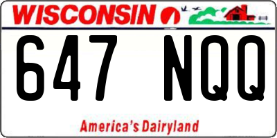 WI license plate 647NQQ