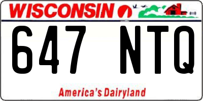 WI license plate 647NTQ