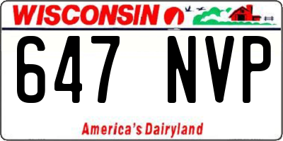 WI license plate 647NVP