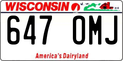 WI license plate 647OMJ