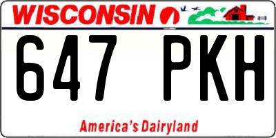 WI license plate 647PKH