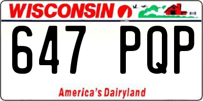 WI license plate 647PQP