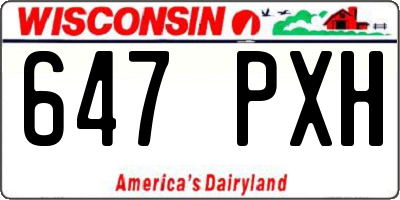 WI license plate 647PXH