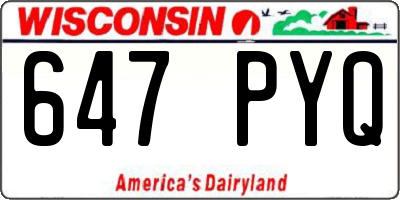 WI license plate 647PYQ