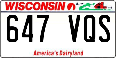 WI license plate 647VQS