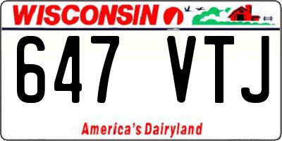 WI license plate 647VTJ
