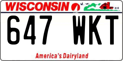 WI license plate 647WKT