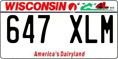 WI license plate 647XLM