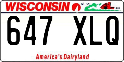 WI license plate 647XLQ