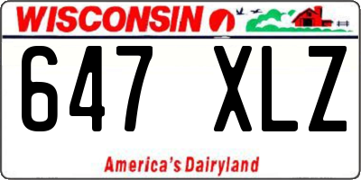 WI license plate 647XLZ
