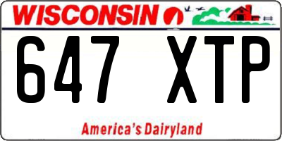 WI license plate 647XTP