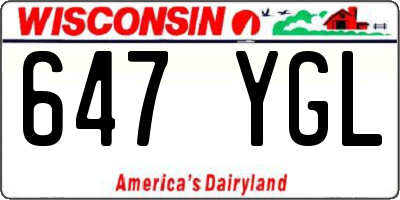WI license plate 647YGL
