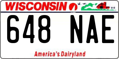 WI license plate 648NAE